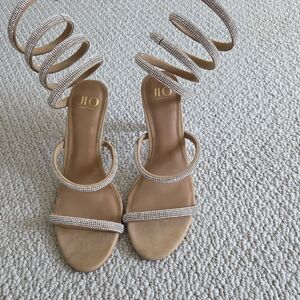 Stylish Tan Strappy Wedgr by Jennifer Lopez